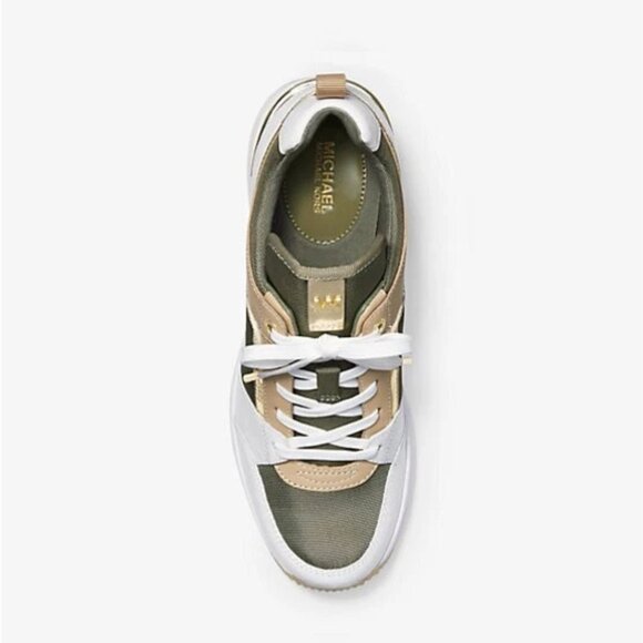 Michael Kors Georgie Leather and Canvas Trainer - Picture 3 of 4